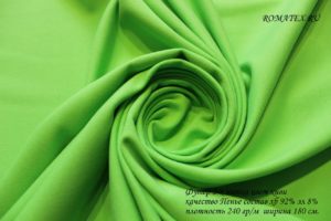 Швейная ткань
 Футер 2-х нитка петля качество Пенье цвет киви (салатовый)