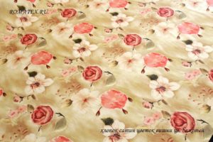 Ткань на отрез
 Сатин Цветок вишни