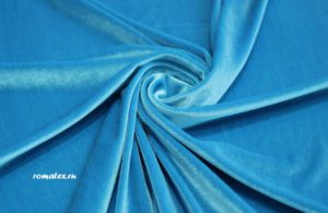 Ткань обивочная для дивана
 Бархат для штор стрейч цвет голубой