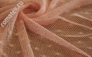 Ткань Прозрачная
 Сетка «Ажур» цвет персиковый