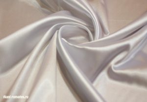 Ткань с рисунком для постельного белья
 Атлас стрейч цвет белый