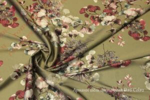 Ткань для рукоделия
 Армани шелк «Цветы» цвет хаки